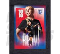 Lionesses Kelly 25/26 Away Action Poster Framed A2