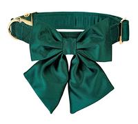 Lionet Paws Bowtie Dog Collar - Comfortable Silk Christmas Dog Collar with Detachable Bow Tie for Small Dogs, Neck 25-40cm