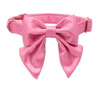 Lionet Paws Bowtie Dog Collar - Comfortable Silk Dog Collar with Detachable Bow Tie for Small Dogs, Neck 25-40cm