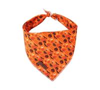 Lionet Paws Cotton Dog Bandanas,Hallows Eve Comfortable Dog Triangle Bibs Scarf Dog Kerchief,Fall Orange Scarves for Small Medium Dogs Pets