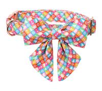 Lionet Paws Design Dogs Collar Cute Summer Sailor Bow Dog Collars for Girl Female Small Medium Dogs With Colorful Sailboat S