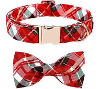 Lionet Paws Dog Collar with Bowtie, Christmas Bowtie for Dogs, Adjustable Comfortable X-Large Dog Collar Girl Boy, XL, Neck 40-66cm