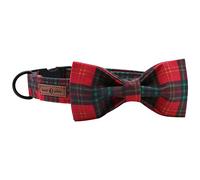 Lionet Paws Dog Collar with Bowtie, Durable Adjustable and Comfortable Cotton Collar for XX-Small Dogs and Cats, Neck 7-11in