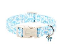 Lionet Paws Summer Dog Collar- Cute Blue Bow Dogs Collar with Plastic Buckle and Bowtie Pendant,Dog Collar for Medium Large Dogs Boy