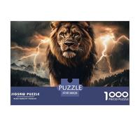 LionExpert-Level Jigsaw Puzzles for Adults Fierce Lion A 1000-Piece (Advanced) Set of Seemingly Impossible, Hard, And Extremely Difficult Challenging Puzzle Educational Games - The Ultimate Test And G