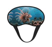 Lionfish Sleep Mask for Side Sleepers: Blackout Eye Masks for Sleeping - Soft Breathable Soft Eye Shade Cover for Travel - Adjustable Night Blindfold for Men Women Gifts