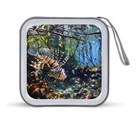 Lionfish Swims Along The Edge of A Mangrove CD Case Portable DVD Storage Small CD Holder Organizer for Home Travel