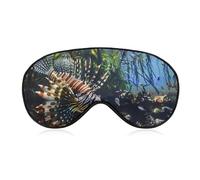 Lionfish Swims Along The Edge of A Mangrove Sleep Eye Mask Light Blocking Eye Cover Blindfold with Adjustable Strap for Women and Men