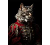 Lionhai Diamond Painting Kits for Adults, Full Drill Cat Sir Diamond Art Kits, 40x50cm Modern Animal DIY Art Kit