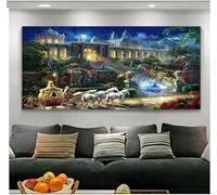 Lionhai Diamond Painting Kits for Adults/Kids, 5D DIY Cinderella Diamond Art Painting Carriage, Round Full Drill, 60x30cm