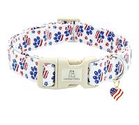 Lionheart glory American Flag Dog Collar-4 of July Patriotic Independence Day Dog Collar Heavy Duty Adjustable Dog Collars for Large Dogs Pet Gift Summer Collars Dog Cute Collars