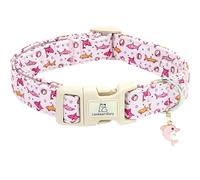 Lionheart glory Dog Collar Shark Pattern Dog Collar Pink Dog Collars Male or Female Spring Summer Cute Collar Pet Gift Durable Adjustable Dog Collar for Medium Dogs