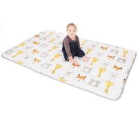Lionhouse Baby Play Mat 100x150cm, Non-Slip Foldable Floor Playmat for Babies and Kids, Padded 100% Cotton Top, Machine-Washable, Animal Pattern for Nursery or Playroom Fun