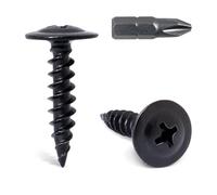 LIONMAX Black Wood Screws #8 x 3/4 Inch, 200-PCS, Phillips Modified Truss Head Wood Screw, Zinc Plated Rust Resistant, Self Tapping for Woodworking, Home Appliances, Indoor and Outdoor Use