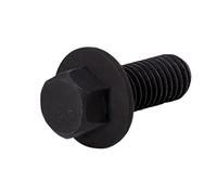 LIONMAX M8 x 20mm Flanged Hex Head Bolts, Flange Hexagon Screws Full Threads, Anti-Rust Black Oxide Finish, Carbon Steel, Quantity 20