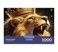 LionPhenomenal 1000-Piece Jigsaw Puzzles for Adults Fierce Lion The Definitive Encounter with Impossible, Hard, Difficult Challenging Puzzle Games - This Is The Crowning Gift Jigsaw Puzzles for Adults