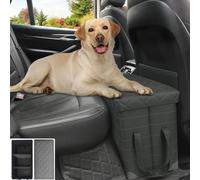 LIONROGE Car Back Seat Extender for Large Dogs up to 200lbs,Dog Car Back & Front Seat Extender with Storage,Prevent Your Dogs from Falling Off The Seat