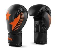 Lions 10oz Boxing Gloves - Premium Rex Leather, Perfect for MMA Training Kickboxing Gloves, Punching Bag Focus Mitts, Muay Thai Boxing Gloves for Men Women Adults (Max Star Orange, 10 oz)