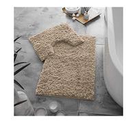 Lions 2 Piece Bath Mats for Bathroom - Ultra Soft Non Slip Absorbent Bath Mat Pedestal Set, Super Plush Microfiber Absorbent Fluffy Rug, Quick Drying, Machine Washable, Natural