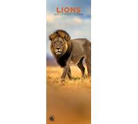 Lions 2026 Wall Calendar, 12-Month Slim Format, Made in England