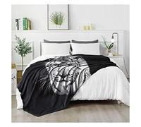 Lions 3D Wildlife Animal Printed Throw Sofa Settee Bed throws Soft Blankets for Beds, Extra Comfort Throwover White Tiger, King Size (200 x 240 cm)