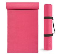 Lions 6mm Thick Yoga Mat for Gym Exercise Pilates Meditation Travel Crash Sleeping Floor Non Slip Matt Outdoor Camping Roll Floor Mat (Pink)