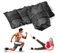 Lions Ankle Weights Running Exercise Adjustable Wrist Strength Gym Fitness Resistant Training (Black, 2KG)