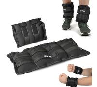 Lions Ankle Weights Running Exercise Adjustable Wrist Strength Gym Fitness Resistant Training (Black, 2kg x 2 = 4kg)