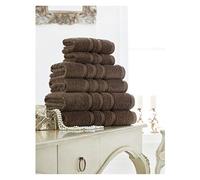 Lions Bath Sheets Towels - Zero Twist Hand Towel Soft Water Absorbent Egyptian Cotton (Cocoa, Hand Towels (4x))