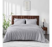 Lions Bedding - Double Bed Duvet Covers Set with Pillowcases, Soft Microfibre Polyester Reversible Quilt Cover, Easy Care Machine Washable, Grey Silver, 200x200cm