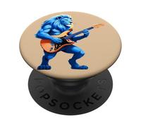 LIONS BLUE LION PLAYING GUITAR PopSockets Adhesive PopGrip