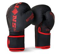 Lions BOTEGA Boxing Gloves Sparring Mitts for Punch Bag Focus Pads Punching Cage Fight Mma Muay Thai Kickboxing Martial Arts Training 6oz 8oz 10oz 12oz 14oz 16oz (6oz, Red)