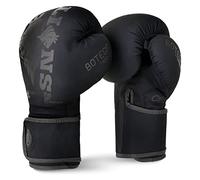 Lions BOTEGA Boxing Gloves Sparring Mitts for Punch Bag Focus Pads Punching Cage Fight Mma Muay Thai Kickboxing Martial Arts Training 6oz 8oz 10oz 12oz 14oz 16oz (12oz, Black)