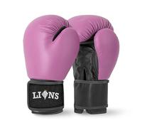 Lions Boxing Gloves 10oz - Premium Quality Leather, Classic Adult Unisex Boxing Gloves Mens, Sparring Muay Thai Pro Training, Kickboxing, Punch Bags Fitness