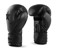 Lions Boxing Gloves MMA Punch Bag Training Mitts 6oz, 8oz, 10oz, 14oz, 16oz, Black, Pink, Red (10oz, Black Star)