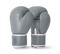 Lions Boxing Gloves - Premium Quality Leather, Classic Adult Unisex Boxing Gloves Mens, Sparring Muay Thai Pro Training, Kickboxing, Punch Bags Fitness Gym Workout (Grey, 12OZ)