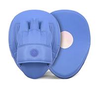 Lions Boxing Pads - Punch Bag Training MMA Hook & Jab Focus Mitts Thick Padded Pair (Curved Blue)