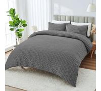 Lions Charcoal Bedding Set - Double Bed Duvet Cover with Matching Pillowcase, Ultra Soft 100% Polyester Microfibre Quilt Covers, 3 Piece Bed Linen Sets, 200x200cm