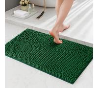 Lions Chenille Bath Mat - 50x80 cm - Extra Soft Non Slip Bathroom Mat, Super Absorbent Fluffy Absorbent Bathmat for Bathroom Floor, Machine Wahsable, Quick Dry Rug Foot Mats, Sage Green