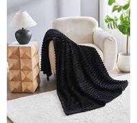 Lions Throw Blanket - Osum Ribbed (Black, 200 x 240 cm)