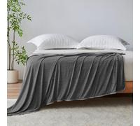 Lions Cooling Blanket for Hot Sleepers - Extra Large Soft Reversible Cool Fleece Throw for Couch Bed Chair Sofa, Lightweight Breathable Summer Camping Blankets, Charcoal, 200x220cm, 100% Polyester