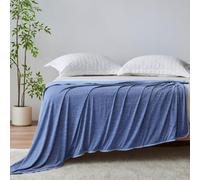 Lions Cooling Blanket for Hot Sleepers - Extra Large Soft Reversible Cool Fleece Throw for Couch Bed Chair Sofa, Lightweight Breathable Summer Camping Blankets, Blue, 200x220cm