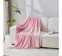 Lions Cooling Blanket for Hot Sleepers - Extra Large Soft Reversible Cool Fleece Throw for Couch Bed Chair Sofa, Lightweight Breathable Summer Camping Blankets, Pink, 200x220cm