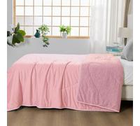 Lions Cooling Duvet - Lightweight Breathable Cool Quilt Bedding Single Size 130x170cm - Anti Allergy Hypoallergenic Ultra Soft Summer Lighweight Comforter, Perfect for Hot Nights, Pink