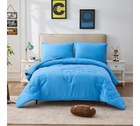 Lions Coverless Duvet Single Bed Size 10.5 Tog - 137x200cm - Gamer Construction Quilt, Soft Reversible Lightweight Comforter for Kids Boys Girls, Machine Washable, Blue