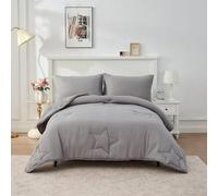 Lions Coverless Duvet Single Bed Size 10.5 Tog - 137x200cm - Star Construction Quilt, Soft Reversible Lightweight Comforter for Kids Boys Girls, Machine Washable, Grey Silver