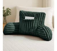 Lions Cuddle Cushion Dark Green - Soft Ribbed Comfy Reading Pillows for Adults, Back Arm Support Pillow, Heatable Pocket Cosy Snuggle Gaming Cushions for Bed Sofa