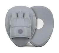 Lions Curved Focus Pads Hook & Jabs Gloves Punch Bag Mitts Boxing MMA Kick Training (Grey)