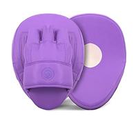 Lions Curved Focus Pads Hook & Jabs Gloves Punch Bag Mitts Boxing MMA Kick Training (Purple)