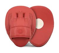 Lions Curved Focus Pads Hook & Jabs Gloves Punch Bag Mitts Boxing MMA Kick Training (Red)